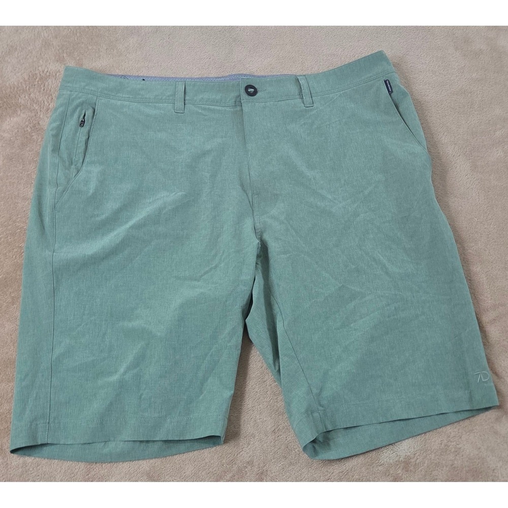 7 Diamonds Aeroplane Performance Shorts Men Size 38 Green 10" Stretch‎ EUC